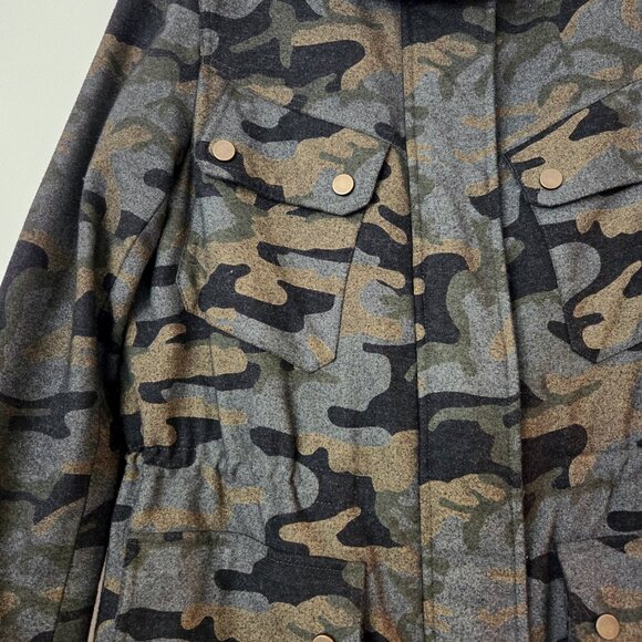 Veronica Beard Camouflage Wool Blend Utility Jacket  S8 - Picture 3 of 15